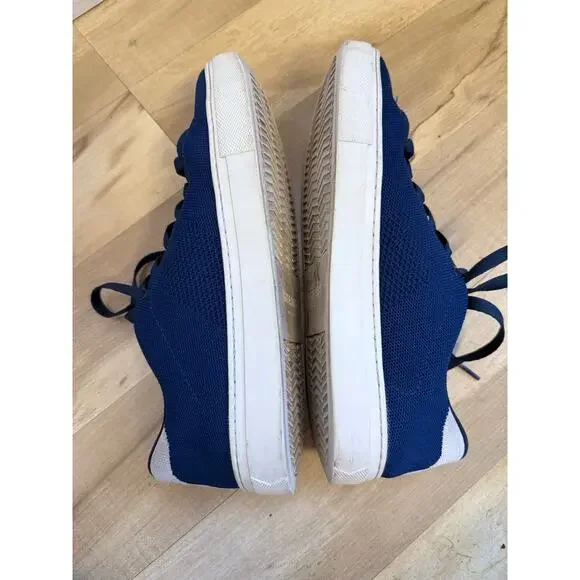 GREATS Brooklyn navy blue white Royale knit lace up sneaker shoes - Picture 11 of 12